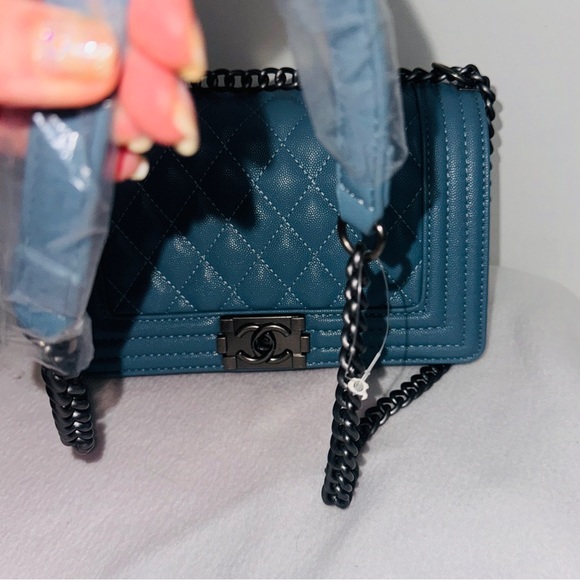 Blue quilted bag - Picture 4 of 11